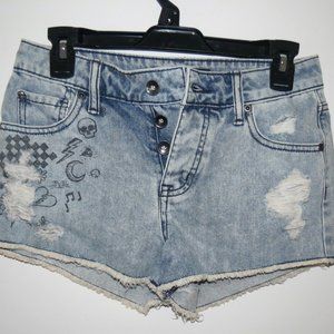 NEW High-waisted, acid wash, cut-off shorts